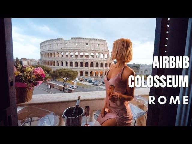 Colosseum View from Our ROME Airbnb!