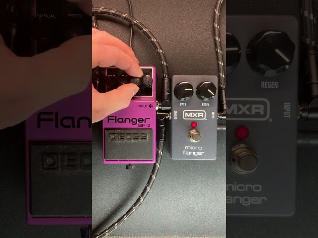 Flanger RATE control comparison BOSS BF-2 vs MXR M152 Micro Flanger. #guitarpedals #bosspedals