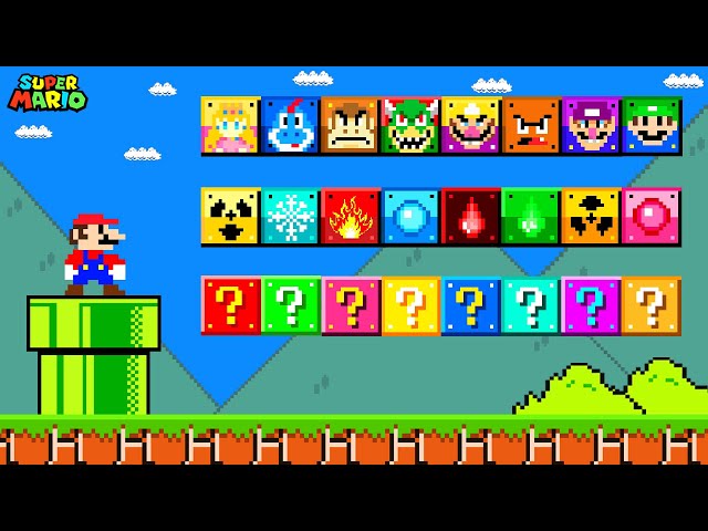 Super Mario Bros. but there are MORE Custom Question Blocks (ALL EPISODES)