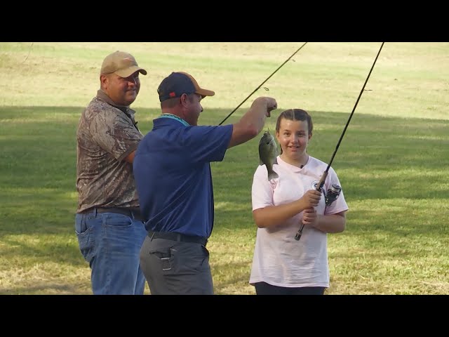 Fishing with Major Shane Carrier and his daughter