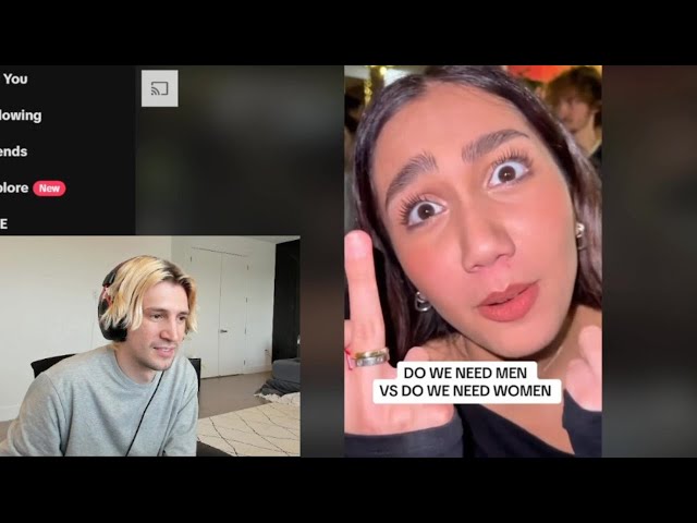 xQc reacts to Do we need Men vs Women