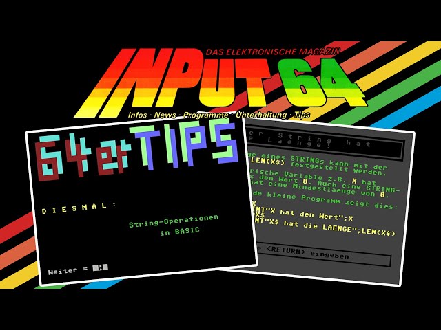String-Funktionen auf dem C64 - INPUT64 4/85