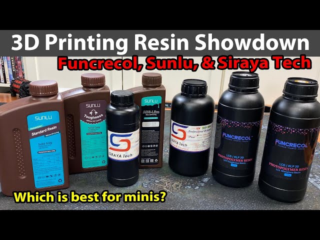 3D Printing Resin Showdown for Miniatures: Funcrecol vs Sunlu vs Siraya Tech