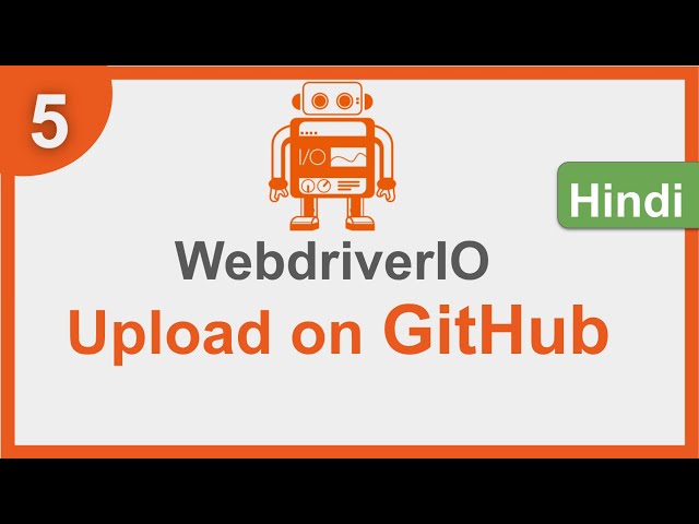 WebdriverIO | How to add project to Git & GitHub | Hindi