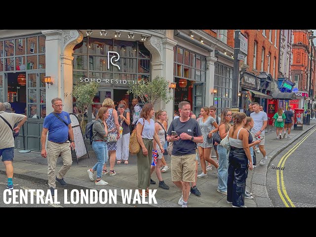 London, England 🏴󠁧󠁢󠁥󠁮󠁧󠁿 Autumn Walk 2023 | London Soho Streets Walk - 4K 60fps Walking Tour
