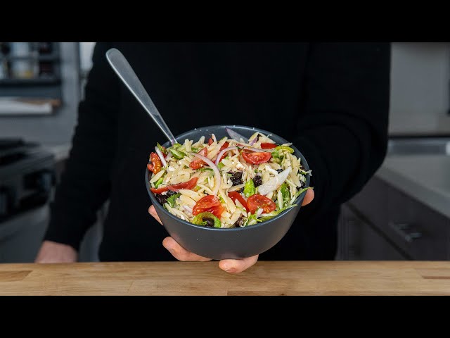 I eat the sh*t out of this Orzo Salad.