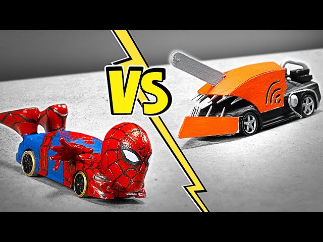 The $1 Million Challenge: How to Make a Chainsaw Man vs. Spider-Man's Sports Car and Win the Race!