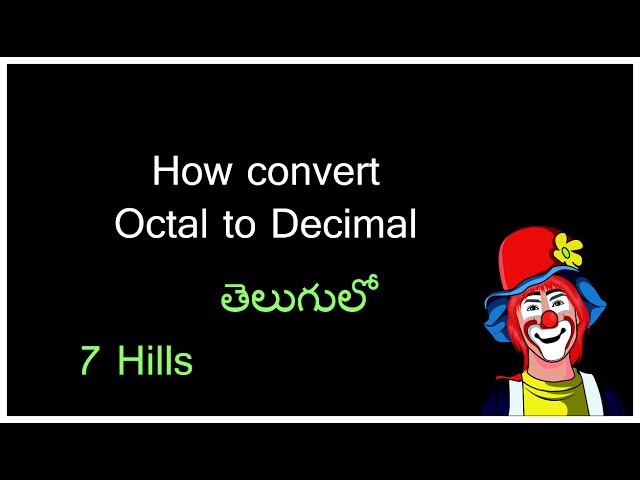 Convert octal to decimal