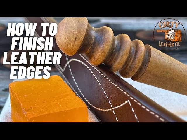 How to Finish Leather Edges (Burnish & Dye) - Beginners