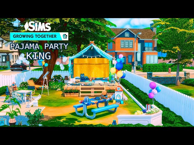 🎉🎈Pajama Party King🎈🎉 Family House | NoCC | Stop Motion  | The Sims 4 Growing Together