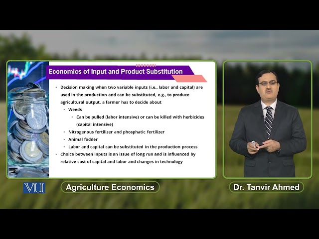 Economics of Input and Product Substitution | Agricultural Economics | ECO608_Topic074