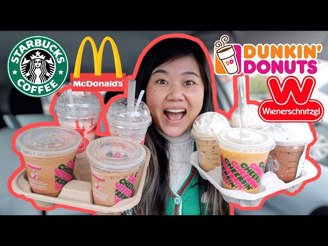 TRYING & RANKING EVERY HOLIDAY DRINK (Starbucks, Dunkin’, Shake Shack & more)