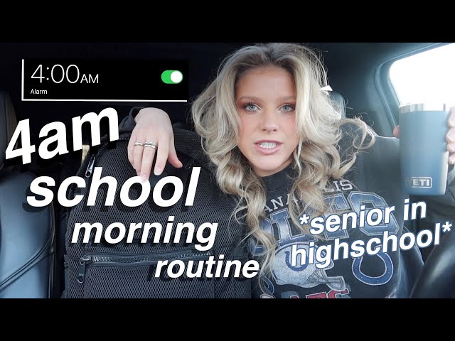 4am morning routine as a senior in highschool!
