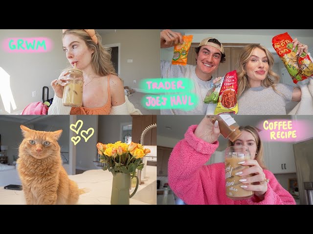 weekly vlog | Trader Joe’s, GRWM, coffee recipe & unicorn heatless curls