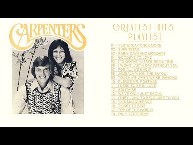 Carpenters Greatest Hits Collection 2024 - Carpenter Greatest Hits Full Album 2024