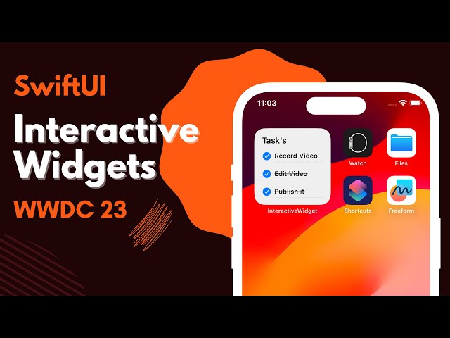 Interactive Widgets - iOS 17 - SwiftUI - WWDC 2023