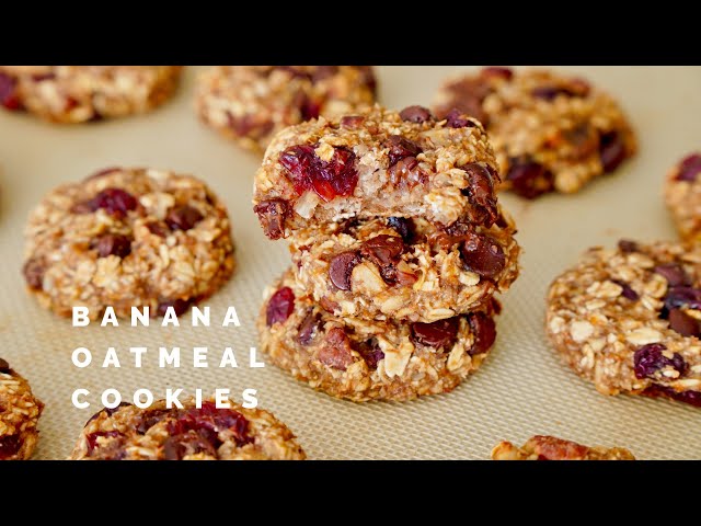 Banana Oatmeal Cookies | Easy No Eggs No Flour No Sugar Cookie Recipe