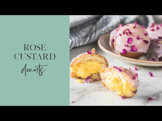 Rose Custard Donuts -  The Cupcake Confession