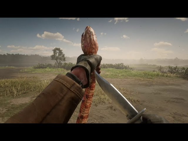 Red Dead Redemption 2 - All Skinning Animations (First Person) - All Animals Skinned / Captured