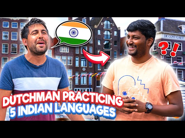Dutchman practicing 5 Indian Languages | Tamil, Gujarati, Telugu, Malayalam and Hindi