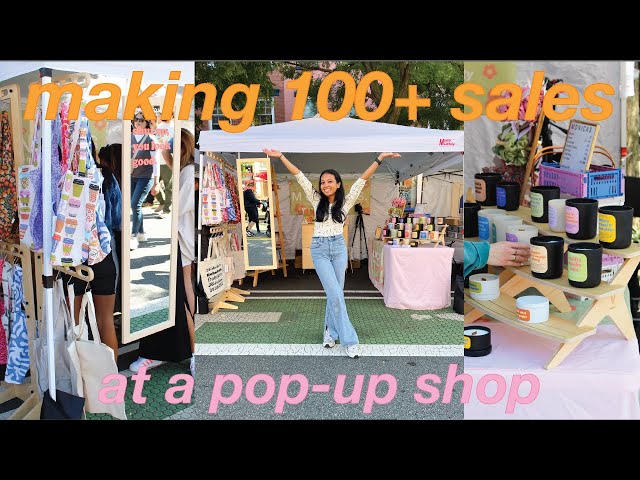 how I made over 100 sales at my most successful pop-up shop // small business owner vendor vlog