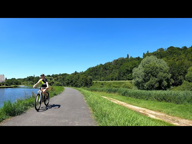 45 minute Sunshine Fat Burning Indoor Cycling Workout Saar River France Strava GPS Video