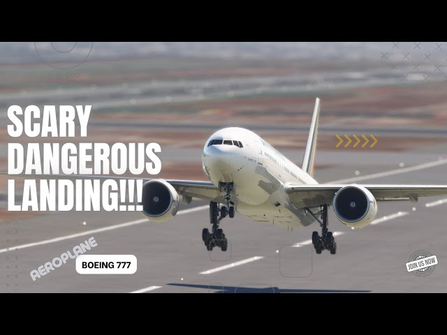 UNBELIEVABLE GIANT Airplane Landing!! Boeing 777 Air France Landing at San Francisco Airport