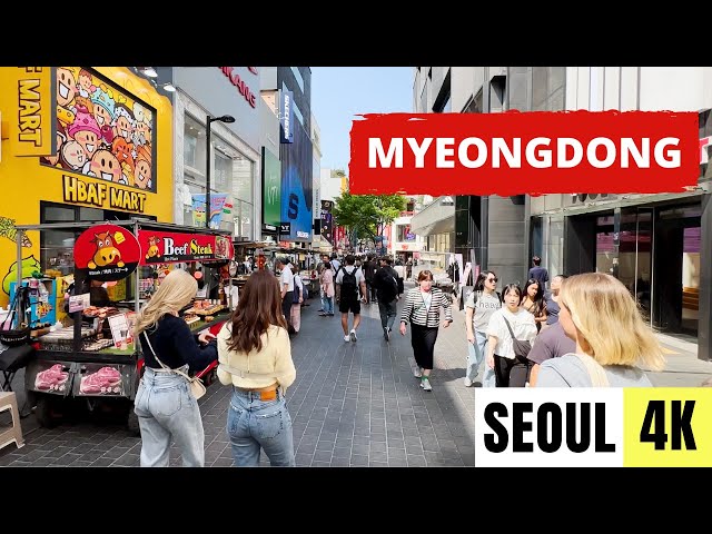SEOUL, SOUTH KOREA 🇰🇷 [4K] Myeongdong Shopping Area — 1 HOUR Walking Tour — MAY 2024