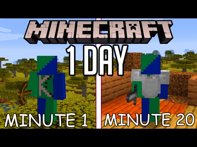I Survived 1 DAY in Minecraft and Here's What Happened...