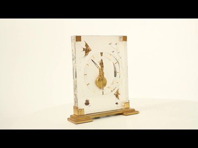 Vintage Jaeger le Coultre Marina Angel Fish Desk Clock