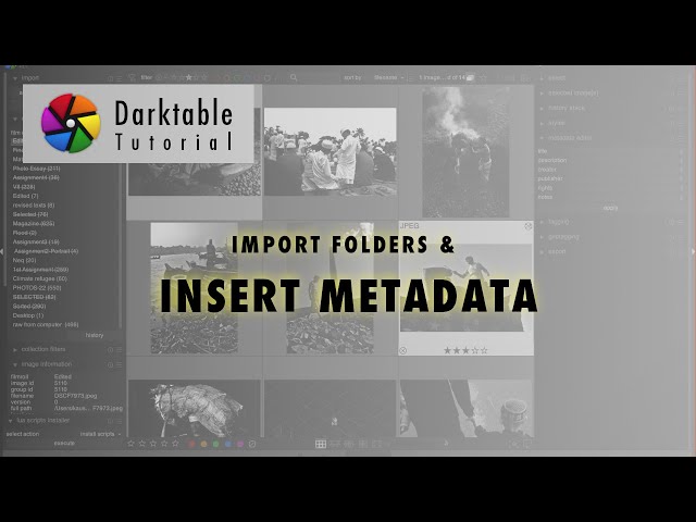 How to Add Metadata in Darktable | Import Images Folder in Darktable