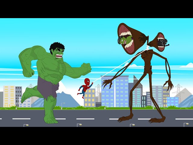 Super Epic Battle: Hulk vs Spider-Man vs Siren Head  |  Animation