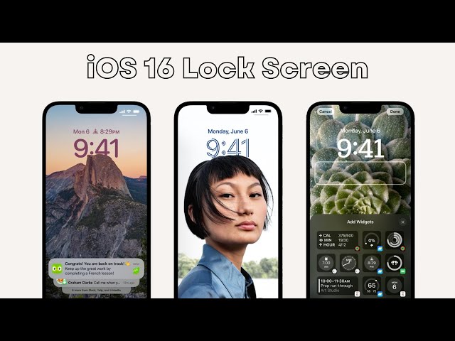 iOS 16 New customizable Lock Screen Interface