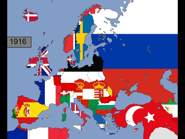 Europe: Timeline of National Flags: Part 1