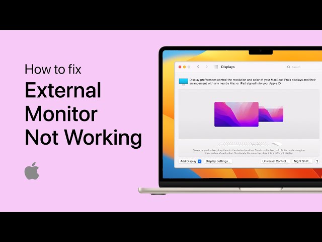 How To Fix External Monitor Not Working on Mac OS Ventura