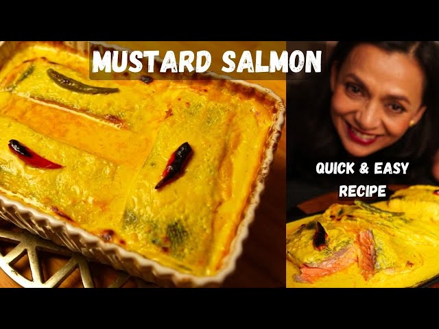 BAKED SALMON with MUSTARD Sauce | Quick & Easy no-fail Recipe | Bengali illish Bhapa