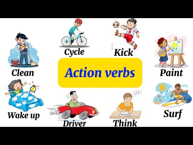 Action verbs / daily life english vocabulary with exemple / english action verbs