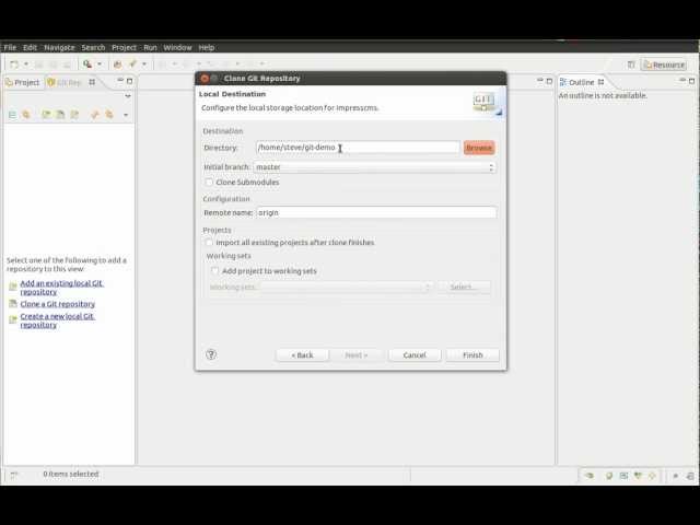 Cloning a Git Repository in Eclipse