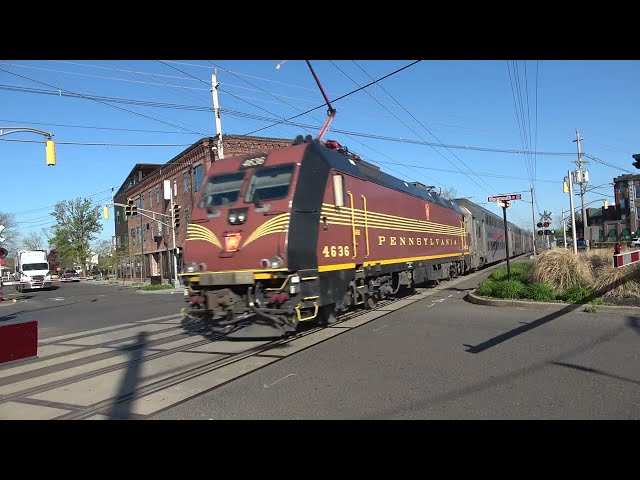 NJT ALP-46A #4636 trails Train 3230 from Red Bank 4/26/24