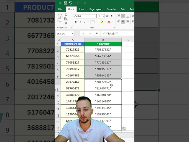 How to Make Barcodes in Excel | Text Font Libre Barcode 39