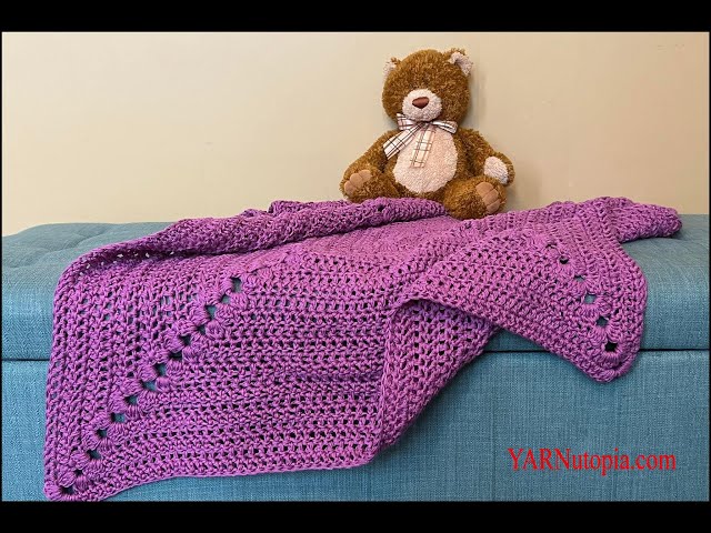 How to Crochet Tutorial: DIY Snuggle Me Up Baby Blanket by YARNutopia