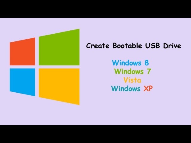 How To Create  A Bootable Windows XP/vista/7/8 USB Drive