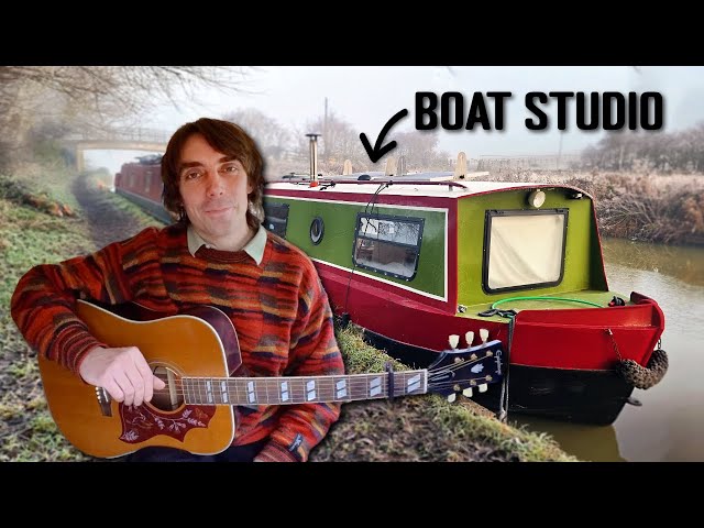 Song Writing - First Recording On My Tiny Narrowboat Studio! - Winter Recordings