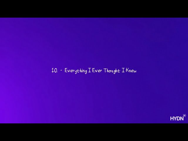 Everything I Ever Thought I Knew - HYDN (Official Audio)