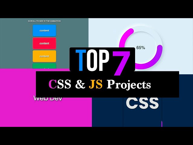 🚀 Top 7 CSS & JavaScript Projects for Coders & Web Developers!