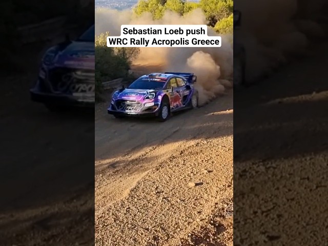 Sebastian Loeb pushing WRC Acropilis Rally Greece drifting #rally #wrc #rallye #fun