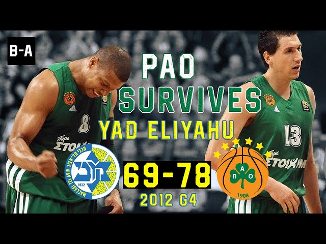 PANATHINAIKOS SURVIVES IN YAD ELIYAHU | Maccabi - Panathinaikos 69-78 | 2012 EL Playoffs G4