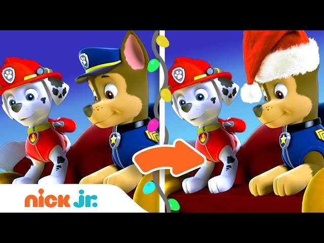Spot the Difference #5 Holiday Edition 🎄🎁 w/ PAW Patrol, Peppa Pig & Bubble Guppies! | Nick Jr.