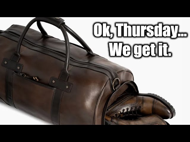 [First Look] Thursday Boots Weekender Bag / Anejo Full-Grain Leather Duffel Bag / DEEP VALUE!