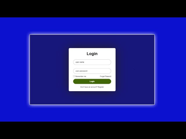 login page using html and css | create login page in html and css | html css using project |